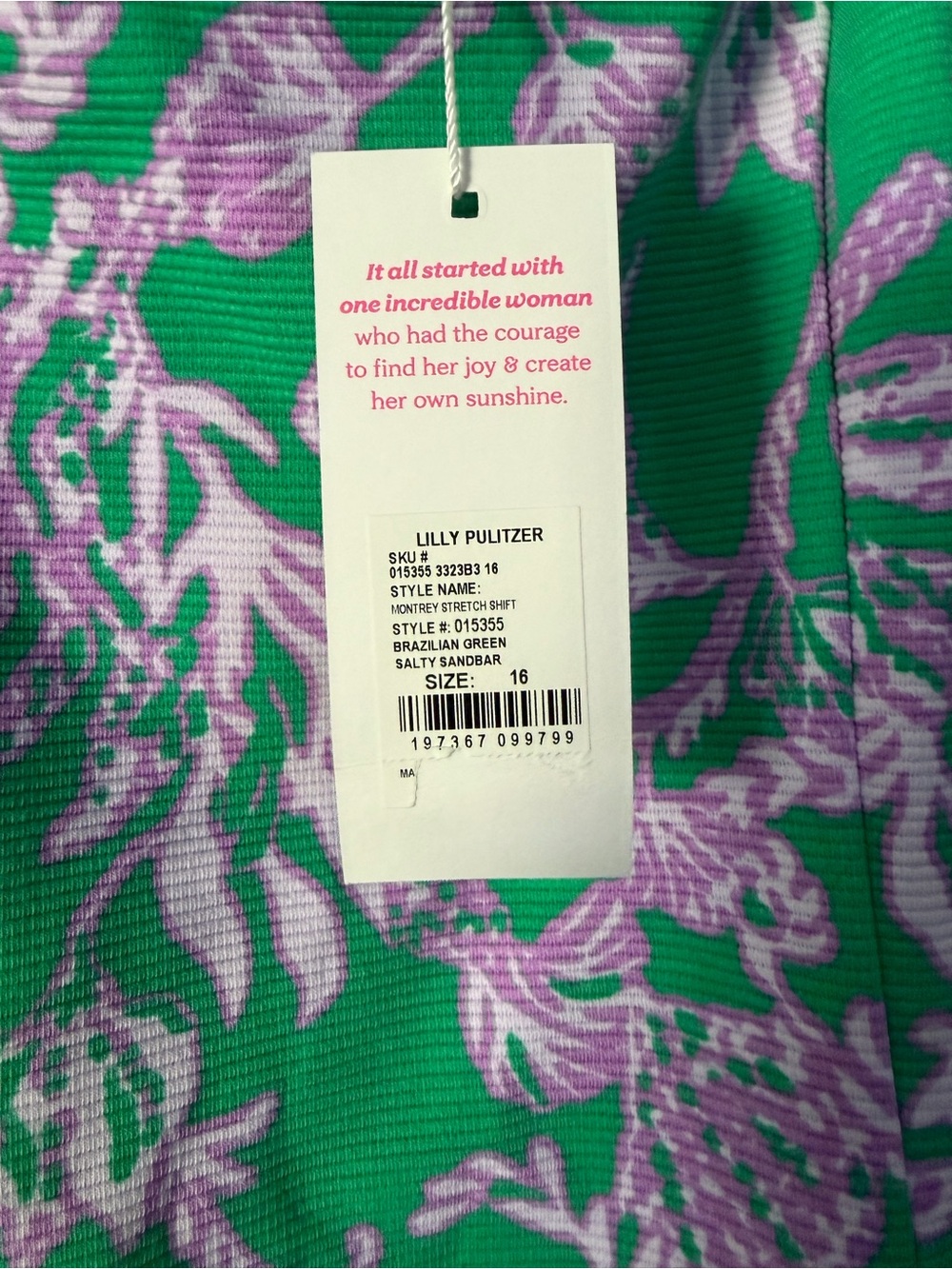 NWT Lilly Pulitzer Montrey Stretch Shift size 16 - original retail $178 - Picture 2 of 9